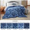 imageBedsure GentleSoft Sherpa Fluffy Blanket Queen Size for Bed  Fleece Warm and Cozy for Women Gift Plush ampamp Fuzzy Faux Fur Blanket for Couch Sofa and Decor Tie Dye Design Grey 90x90 Inches07  Indigo