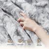 imageBedsure GentleSoft Sherpa Fluffy Blanket Queen Size for Bed  Fleece Warm and Cozy for Women Gift Plush ampamp Fuzzy Faux Fur Blanket for Couch Sofa and Decor Tie Dye Design Grey 90x90 Inches01  Light Grey