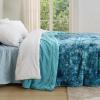 imageBedsure GentleSoft Sherpa Fluffy Blanket Queen Size for Bed  Fleece Warm and Cozy for Women Gift Plush ampamp Fuzzy Faux Fur Blanket for Couch Sofa and Decor Tie Dye Design Grey 90x90 Inches00  Teal