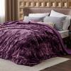 imageBedsure GentleSoft Sherpa Fluffy Blanket Queen Size for Bed  Fleece Warm and Cozy for Women Gift Plush ampamp Fuzzy Faux Fur Blanket for Couch Sofa and Decor Tie Dye Design Grey 90x90 Inches06  Purple