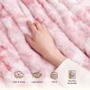 imageBedsure GentleSoft Sherpa Fluffy Blanket Queen Size for Bed  Fleece Warm and Cozy for Women Gift Plush ampamp Fuzzy Faux Fur Blanket for Couch Sofa and Decor Tie Dye Design Grey 90x90 Inches04  Pink