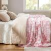 imageBedsure GentleSoft Sherpa Fluffy Blanket Queen Size for Bed  Fleece Warm and Cozy for Women Gift Plush ampamp Fuzzy Faux Fur Blanket for Couch Sofa and Decor Tie Dye Design Grey 90x90 Inches04  Pink