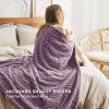 imageBedsure GentleSoft Throw Blanket for Couch  Soft Cozy Fall Blanket Gifts for Women Teen Girls Fuzzy Fluffy Fleece Throw Boho Home Room Fall Decor Aesthetic Halloween Christmas White 50x60 InchesPurple