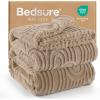 imageBedsure GentleSoft Throw Blanket for Couch  Soft Cozy Fall Blanket Gifts for Women Teen Girls Fuzzy Fluffy Fleece Throw Boho Home Room Fall Decor Aesthetic Halloween Christmas White 50x60 InchesBrown