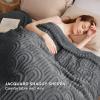 imageBedsure GentleSoft Throw Blanket for Couch  Soft Cozy Fall Blanket Gifts for Women Teen Girls Fuzzy Fluffy Fleece Throw Boho Home Room Fall Decor Aesthetic Halloween Christmas White 50x60 InchesGrey