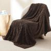 imageBedsure GentleSoft Throw Blanket for Couch  Soft Cozy Fall Blanket Gifts for Women Teen Girls Fuzzy Fluffy Fleece Throw Boho Home Room Fall Decor Aesthetic Halloween Christmas White 50x60 InchesDark Brown