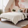 imageBedsure GentleSoft Throw Blanket for Couch  Soft Cozy Fall Blanket Gifts for Women Teen Girls Fuzzy Fluffy Fleece Throw Boho Home Room Fall Decor Aesthetic Halloween Christmas White 50x60 InchesWhite