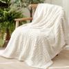 imageBedsure GentleSoft Throw Blanket for Couch  Soft Cozy Fall Blanket Gifts for Women Teen Girls Fuzzy Fluffy Fleece Throw Boho Home Room Fall Decor Aesthetic Halloween Christmas White 50x60 InchesWhite