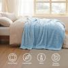 imageBedsure GentleSoft Throw Blanket for Couch  Soft Cozy Fall Blanket Gifts for Women Teen Girls Fuzzy Fluffy Fleece Throw Boho Home Room Fall Decor Aesthetic Halloween Christmas White 50x60 InchesBlue