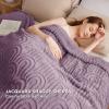 imageBedsure GentleSoft Throw Blanket for Couch  Soft Cozy Fall Blanket Gifts for Women Teen Girls Fuzzy Fluffy Fleece Throw Boho Home Room Fall Decor Aesthetic Halloween Christmas White 50x60 InchesPurple