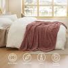 imageBedsure GentleSoft Throw Blanket for Couch  Soft Cozy Fall Blanket Gifts for Women Teen Girls Fuzzy Fluffy Fleece Throw Boho Home Room Fall Decor Aesthetic Halloween Christmas White 50x60 InchesDusty Pink