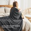imageBedsure GentleSoft Throw Blanket for Couch  Soft Cozy Fall Blanket Gifts for Women Teen Girls Fuzzy Fluffy Fleece Throw Boho Home Room Fall Decor Aesthetic Halloween Christmas White 50x60 InchesGrey
