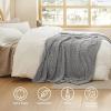imageBedsure GentleSoft Throw Blanket for Couch  Soft Cozy Fall Blanket Gifts for Women Teen Girls Fuzzy Fluffy Fleece Throw Boho Home Room Fall Decor Aesthetic Halloween Christmas White 50x60 InchesLight Grey