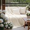 imageBedsure GentleSoft Throw Blanket for Couch  Soft Cozy Fall Blanket Gifts for Women Teen Girls Fuzzy Fluffy Fleece Throw Boho Home Room Fall Decor Aesthetic Halloween Christmas White 50x60 InchesWhite