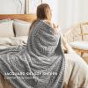 imageBedsure GentleSoft Throw Blanket for Couch  Soft Cozy Fall Blanket Gifts for Women Teen Girls Fuzzy Fluffy Fleece Throw Boho Home Room Fall Decor Aesthetic Halloween Christmas White 50x60 InchesLight Grey