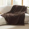 imageBedsure GentleSoft Throw Blanket for Couch  Soft Cozy Fall Blanket Gifts for Women Teen Girls Fuzzy Fluffy Fleece Throw Boho Home Room Fall Decor Aesthetic Halloween Christmas White 50x60 InchesDark Brown