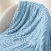 imageBedsure GentleSoft Throw Blanket for Couch  Soft Cozy Fall Blanket Gifts for Women Teen Girls Fuzzy Fluffy Fleece Throw Boho Home Room Fall Decor Aesthetic Halloween Christmas White 50x60 InchesBlue