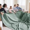 imageBedsure Gentlesoft 100 Cotton Blanket Queen Size for Bed  Breathable and Soft Waffle Weave Blanket for Summer Thick Cozy Fall Blankets for Women Gift White 90x90 Inches03  Sage Green