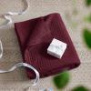 imageBedsure Gentlesoft 100 Cotton Blanket Queen Size for Bed  Breathable and Soft Waffle Weave Blanket for Summer Thick Cozy Fall Blankets for Women Gift White 90x90 Inches08  Red