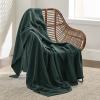 imageBedsure Gentlesoft 100 Cotton Blanket Queen Size for Bed  Breathable and Soft Waffle Weave Blanket for Summer Thick Cozy Fall Blankets for Women Gift White 90x90 Inches03  Dark Green