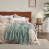 imageBedsure Gentlesoft 100 Cotton Blanket Queen Size for Bed  Breathable and Soft Waffle Weave Blanket for Summer Thick Cozy Fall Blankets for Women Gift White 90x90 Inches03  Sage Green