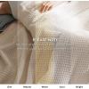 imageBedsure Gentlesoft 100 Cotton Blanket Queen Size for Bed  Breathable and Soft Waffle Weave Blanket for Summer Thick Cozy Fall Blankets for Women Gift White 90x90 Inches00  Khaki a Little Bit Yellow