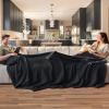 imageBedsure Gentlesoft 100 Cotton Blanket Queen Size for Bed  Breathable and Soft Waffle Weave Blanket for Summer Thick Cozy Fall Blankets for Women Gift White 90x90 Inches04  Black