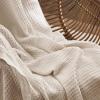 imageBedsure Gentlesoft 100 Cotton Blanket Queen Size for Bed  Breathable and Soft Waffle Weave Blanket for Summer Thick Cozy Fall Blankets for Women Gift White 90x90 Inches00  Khaki a Little Bit Yellow