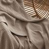 imageBedsure Gentlesoft 100 Cotton Blanket Queen Size for Bed  Breathable and Soft Waffle Weave Blanket for Summer Thick Cozy Fall Blankets for Women Gift White 90x90 Inches02  Taupe