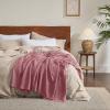 imageBedsure Gentlesoft 100 Cotton Blanket Queen Size for Bed  Breathable and Soft Waffle Weave Blanket for Summer Thick Cozy Fall Blankets for Women Gift White 90x90 Inches08  Dusty Rose
