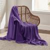 imageBedsure Gentlesoft 100 Cotton Blanket Queen Size for Bed  Breathable and Soft Waffle Weave Blanket for Summer Thick Cozy Fall Blankets for Women Gift White 90x90 Inches08  Purple