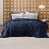 imageBedsure Gentlesoft 100 Cotton Blanket Queen Size for Bed  Breathable and Soft Waffle Weave Blanket for Summer Thick Cozy Fall Blankets for Women Gift White 90x90 Inches05  Pageant Blue