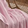 imageBedsure Gentlesoft 100 Cotton Blanket Queen Size for Bed  Breathable and Soft Waffle Weave Blanket for Summer Thick Cozy Fall Blankets for Women Gift White 90x90 Inches08  Pink