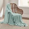imageBedsure Gentlesoft 100 Cotton Blanket Queen Size for Bed  Breathable and Soft Waffle Weave Blanket for Summer Thick Cozy Fall Blankets for Women Gift White 90x90 Inches03  Mint