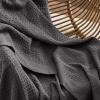 imageBedsure Gentlesoft 100 Cotton Blanket Queen Size for Bed  Breathable and Soft Waffle Weave Blanket for Summer Thick Cozy Fall Blankets for Women Gift White 90x90 Inches04  Dark Grey