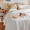 imageBedsure Gentlesoft 100 Cotton Blanket Queen Size for Bed  Breathable and Soft Waffle Weave Blanket for Summer Thick Cozy Fall Blankets for Women Gift White 90x90 Inches01  White
