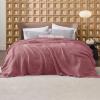 imageBedsure Gentlesoft 100 Cotton Blanket Queen Size for Bed  Breathable and Soft Waffle Weave Blanket for Summer Thick Cozy Fall Blankets for Women Gift White 90x90 Inches08  Dusty Rose