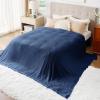 imageBedsure Gentlesoft 100 Cotton Blanket Queen Size for Bed  Breathable and Soft Waffle Weave Blanket for Summer Thick Cozy Fall Blankets for Women Gift White 90x90 Inches05  Navy