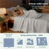 imageBedsure Gentlesoft 100 Cotton Blanket Queen Size for Bed  Breathable and Soft Waffle Weave Blanket for Summer Thick Cozy Fall Blankets for Women Gift White 90x90 Inches01  White