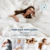 imageBedsure Gentlesoft 100 Cotton Blanket Queen Size for Bed  Breathable and Soft Waffle Weave Blanket for Summer Thick Cozy Fall Blankets for Women Gift White 90x90 Inches01  White
