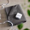 imageBedsure Gentlesoft 100 Cotton Blanket Queen Size for Bed  Breathable and Soft Waffle Weave Blanket for Summer Thick Cozy Fall Blankets for Women Gift White 90x90 Inches04  Dark Grey