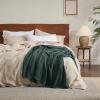 imageBedsure Gentlesoft 100 Cotton Blanket Queen Size for Bed  Breathable and Soft Waffle Weave Blanket for Summer Thick Cozy Fall Blankets for Women Gift White 90x90 Inches03  Dark Green