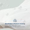 imageBedsure Gentlesoft 100 Cotton Blanket Queen Size for Bed  Breathable and Soft Waffle Weave Blanket for Summer Thick Cozy Fall Blankets for Women Gift White 90x90 Inches01  White
