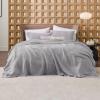 imageBedsure Gentlesoft 100 Cotton Blanket Queen Size for Bed  Breathable and Soft Waffle Weave Blanket for Summer Thick Cozy Fall Blankets for Women Gift White 90x90 Inches04  Grey