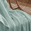 imageBedsure Gentlesoft 100 Cotton Blanket Queen Size for Bed  Breathable and Soft Waffle Weave Blanket for Summer Thick Cozy Fall Blankets for Women Gift White 90x90 Inches03  Mint