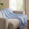 imageBedsure Gentlesoft 100 Cotton Blanket Queen Size for Bed  Breathable and Soft Waffle Weave Blanket for Summer Thick Cozy Fall Blankets for Women Gift White 90x90 Inches05  Sky Blue