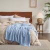 imageBedsure Gentlesoft 100 Cotton Blanket Queen Size for Bed  Breathable and Soft Waffle Weave Blanket for Summer Thick Cozy Fall Blankets for Women Gift White 90x90 Inches05  Sky Blue