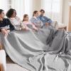imageBedsure Gentlesoft 100 Cotton Blanket Queen Size for Bed  Breathable and Soft Waffle Weave Blanket for Summer Thick Cozy Fall Blankets for Women Gift White 90x90 Inches04  Grey