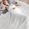 imageBedsure Gentlesoft 100 Cotton Blanket Queen Size for Bed  Breathable and Soft Waffle Weave Blanket for Summer Thick Cozy Fall Blankets for Women Gift White 90x90 Inches01  White