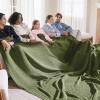 imageBedsure Gentlesoft 100 Cotton Blanket Queen Size for Bed  Breathable and Soft Waffle Weave Blanket for Summer Thick Cozy Fall Blankets for Women Gift White 90x90 Inches03  Olive Green